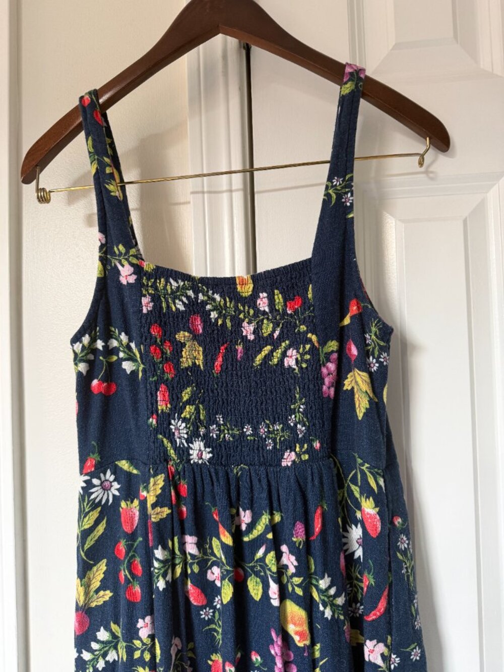 Old Navy Fit-Flare Linen Blend Midi Dress - Picture 3 of 7